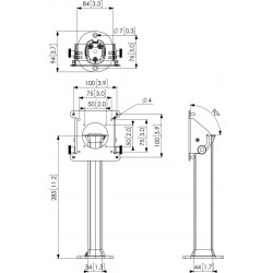 Support pour iPad Pro 12.9" (2018) avec pied de table fixe inclinable de 0° à 90°