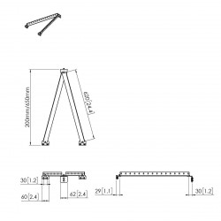 VOGEL'S PFA 9141 Kit de pattes de renfort mural pour murs vidéos avec fixation sol