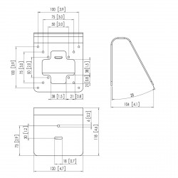 Support mural et bureau incliné universel VOGEL'S pour tablettes iPad 2,3 et 4